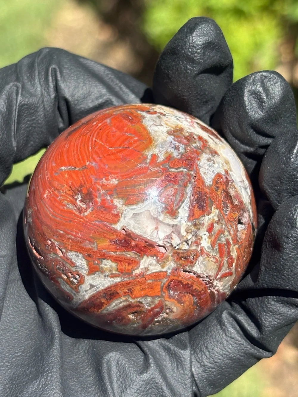 Warring State Agate Crystal Sphere with Natural Imperfections